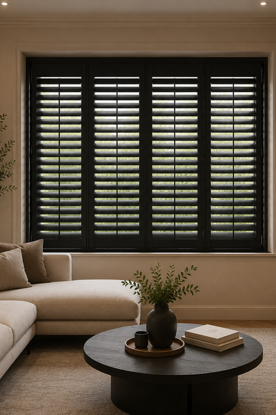 Witte shutters