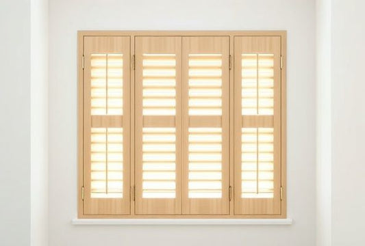 Naturel Houten Shutters op Maat
