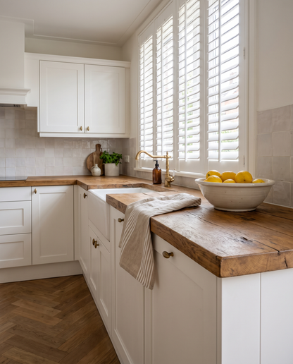 Keuken met witte shutters, 89 mm